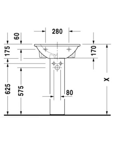 Раковина 55х48 см Duravit Darling New 2621550000