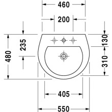 Раковина 55х48 см Duravit Darling New 2621550000