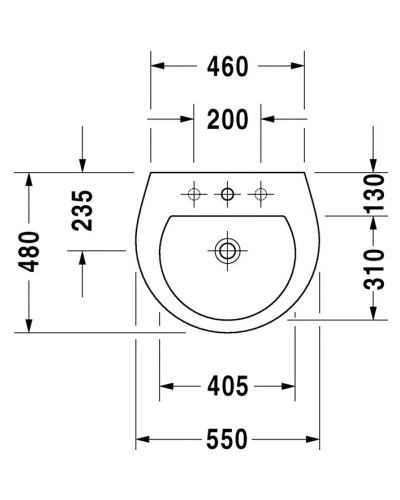Раковина 55х48 см Duravit Darling New 2621550000