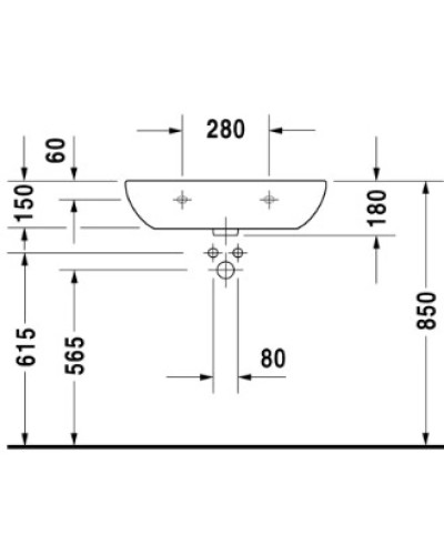 Раковина 65х50 см Duravit D-Code Med 23116500002