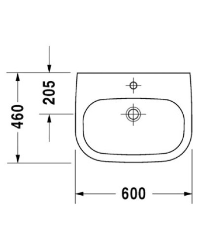 Раковина 60х46 см Duravit D-Code Med 23116000002