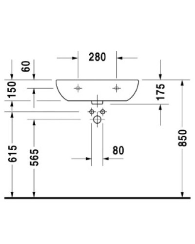 Раковина 60х46 см Duravit D-Code Med 23116000002