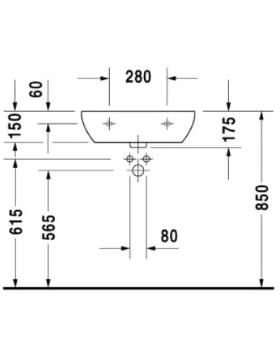 Раковина 55х43 см Duravit D-Code Med 23115500002