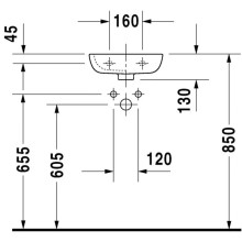 Раковина 36х27 см Duravit D-Code 07053600092