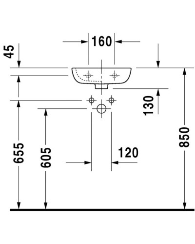 Раковина 36х27 см Duravit D-Code 07053600092