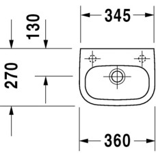 Раковина 36х27 см Duravit D-Code 07053600092