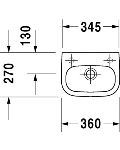 Раковина 36х27 см Duravit D-Code 07053600092