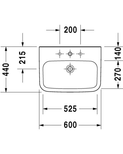 Раковина 60х44 см Duravit DuraStyle Med 2324600000