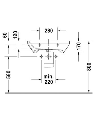 Раковина 65х57 см Duravit DuraStyle Med 2330650000