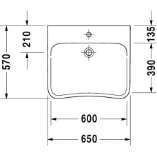 Раковина 65х57 см Duravit DuraStyle Med 2330650000