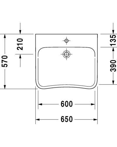 Раковина 65х57 см Duravit DuraStyle Med 2330650000