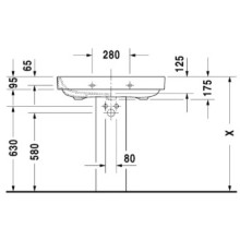 Раковина 80х52,5 см Duravit Happy D.2 2316800000