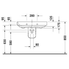 Раковина 80х52,5 см Duravit Happy D.2 2316800000