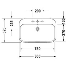 Раковина 80х52,5 см Duravit Happy D.2 2316800000