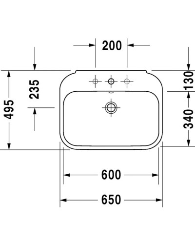 Раковина 65х49,5 см Duravit Happy D.2 2316650000