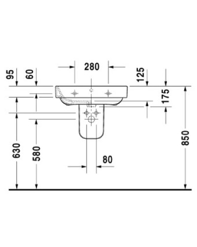 Раковина 60х47,5 см Duravit Happy D.2 2316600000
