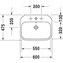 Раковина 60х47,5 см Duravit Happy D.2 2316600000