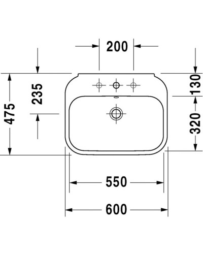 Раковина 60х47,5 см Duravit Happy D.2 2316600000