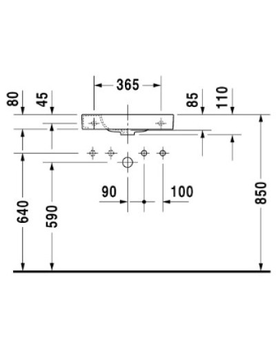 Раковина 50х22 см Duravit Happy D.2 0711500000