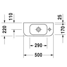 Раковина 50х22 см Duravit Happy D.2 0711500008