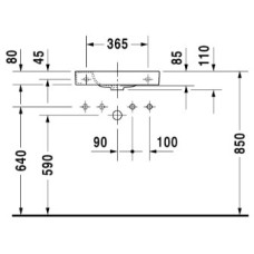 Раковина 50х22 см Duravit Happy D.2 0711500008