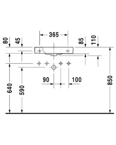 Раковина 50х22 см Duravit Happy D.2 0711500008