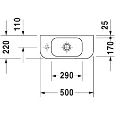 Раковина 50х22 см Duravit Happy D.2 0711500009