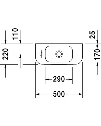 Раковина 50х22 см Duravit Happy D.2 0711500009