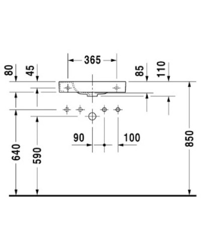 Раковина 50х22 см Duravit Happy D.2 0711500009
