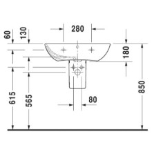 Раковина 65х49 см Duravit ME by Starck 2335650000