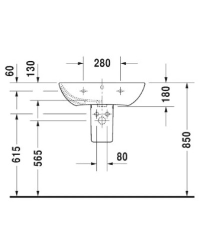 Раковина 65х49 см Duravit ME by Starck 2335650000