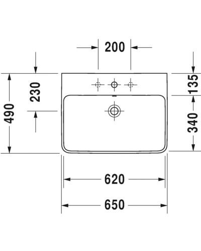 Раковина 65х49 см Duravit ME by Starck 2335650000