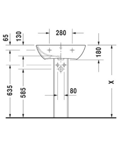 Раковина 60х46 см Duravit ME by Starck 2335600000