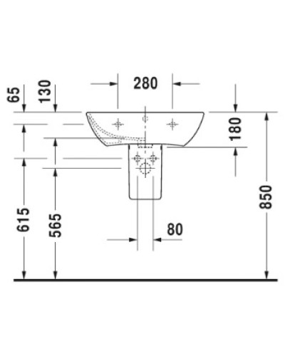 Раковина 60х46 см Duravit ME by Starck 2335600000