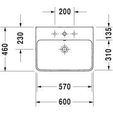 Раковина 60х46 см Duravit ME by Starck 2335600000