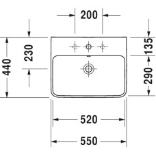 Раковина 55х44 см Duravit ME by Starck 2335550000