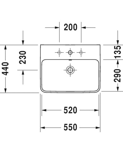 Раковина 55х44 см Duravit ME by Starck 2335550000