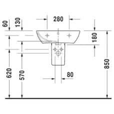 Раковина 55х44 см Duravit ME by Starck 2335550000