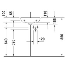 Раковина 43,5х38 см Duravit ME by Starck 0722430000
