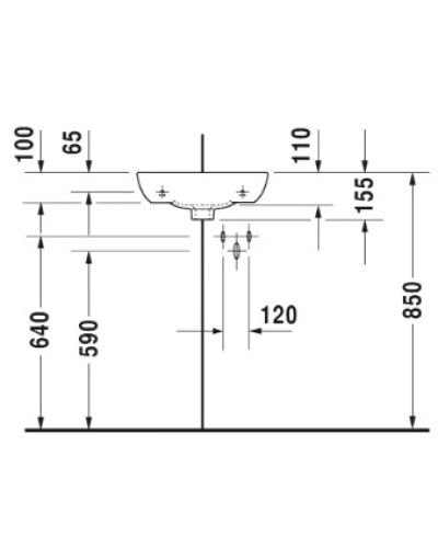 Раковина 43,5х38 см Duravit ME by Starck 0722430000
