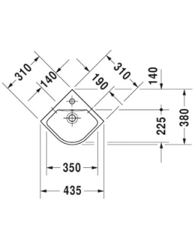 Раковина 43,5х38 см Duravit ME by Starck 0722430000