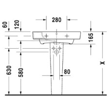 Раковина 65х51 см Duravit Starck 2 2323650000