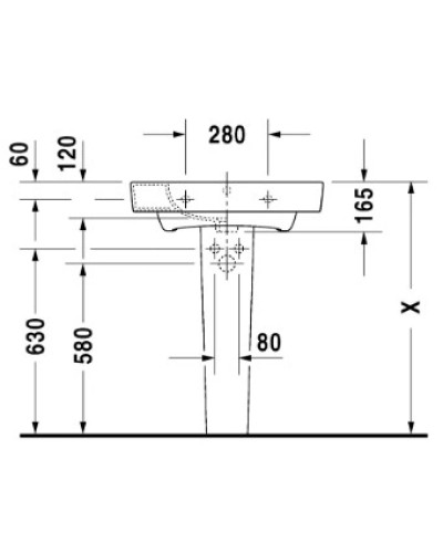 Раковина 65х51 см Duravit Starck 2 2323650000