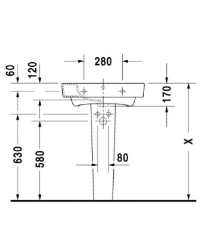 Раковина 60х50 см Duravit Starck 2 2323600000