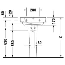 Раковина 55х48,5 см Duravit Starck 2 2323550000