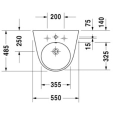 Раковина 55х48,5 см Duravit Starck 2 2323550000