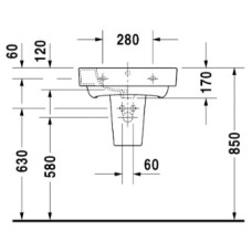 Раковина 55х48,5 см Duravit Starck 2 2323550000