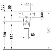 Раковина 38х26 см Duravit Starck 2 0761380008