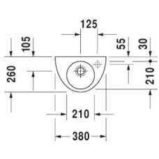 Раковина 38х26 см Duravit Starck 2 0761380008
