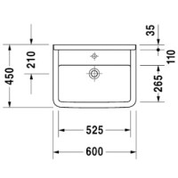 Раковина 60х45 см Duravit Starck 3 0307600000